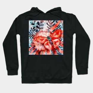 Strawberry Butterfly Negative Painting Hoodie
